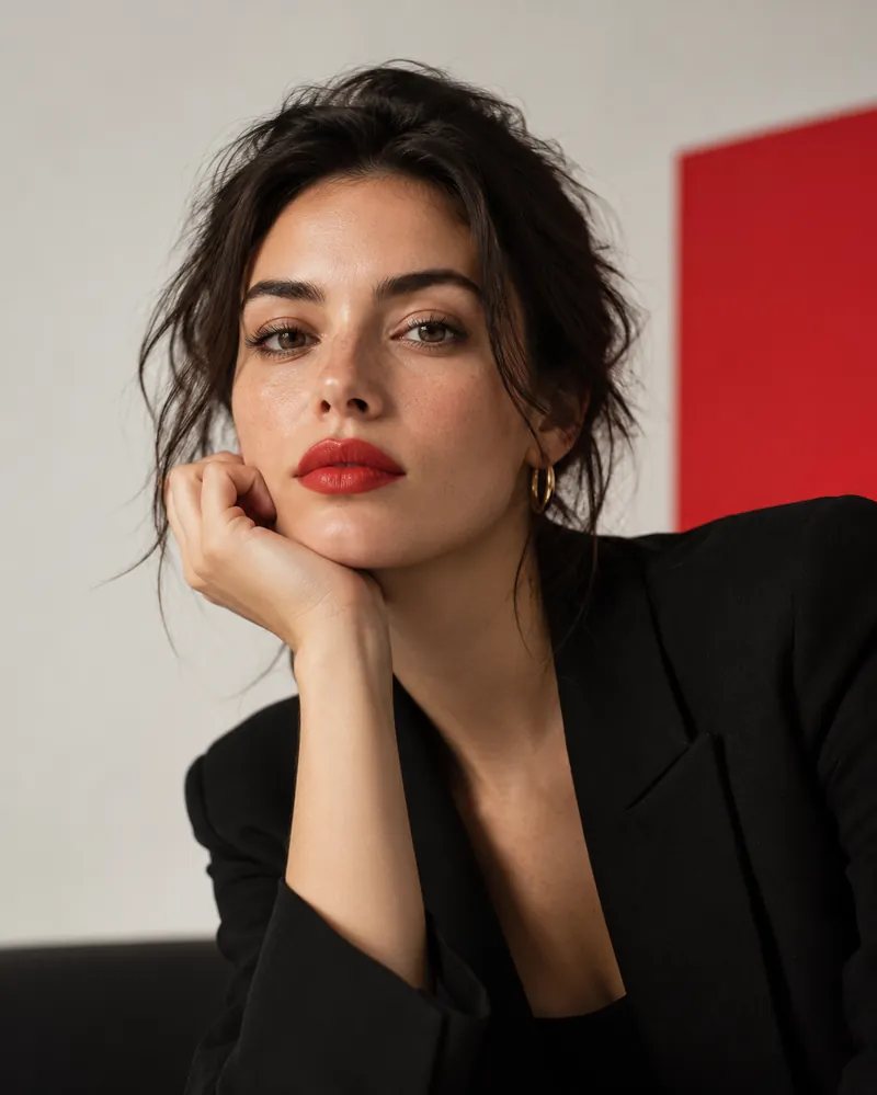 A beauty campaign portrait