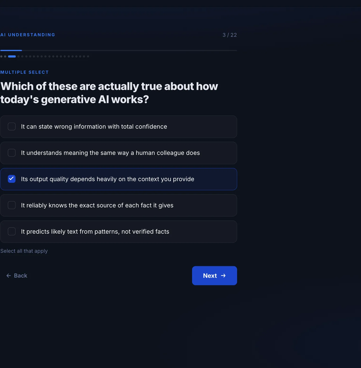 Answers real questions: The Performance Code screen